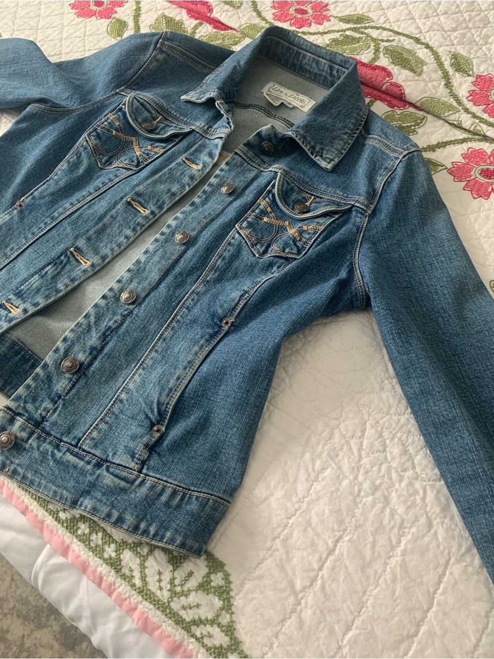 Embroidered Blue Denim Jacket with Tennessee Script - Picture 8 of 13